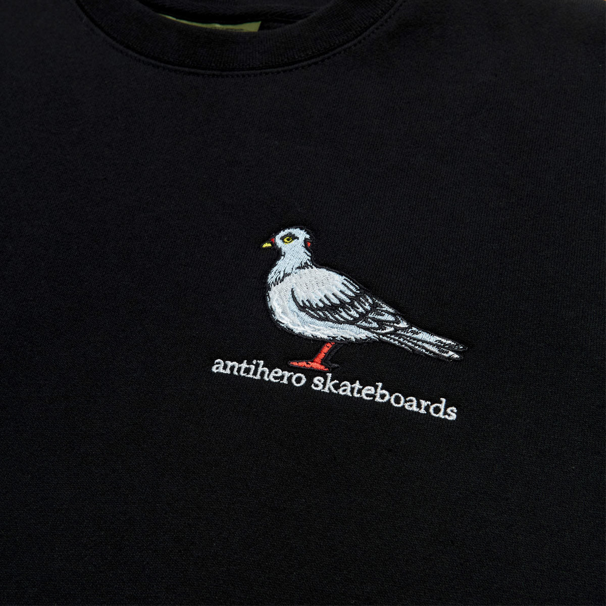 Anti-Hero Lil Pigeon Emb Sweatshirt - Black/Multi Color Embroidery image 2