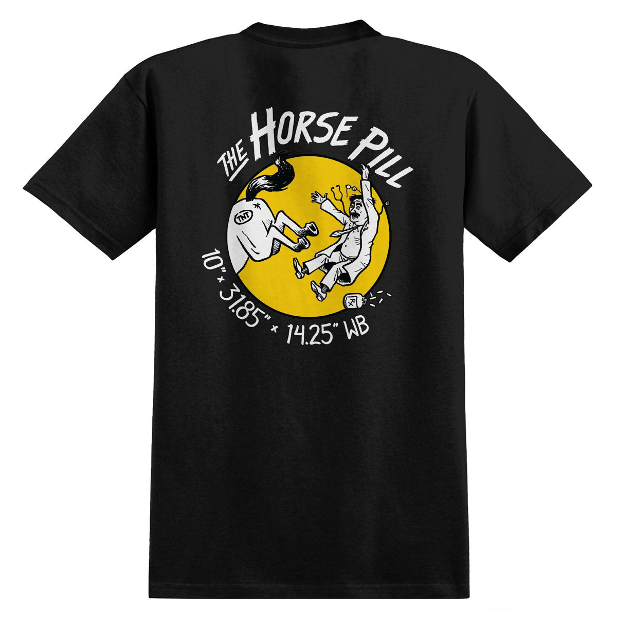 Anti-Hero Horse Pill T-Shirt - Black/Yellow/White image 1
