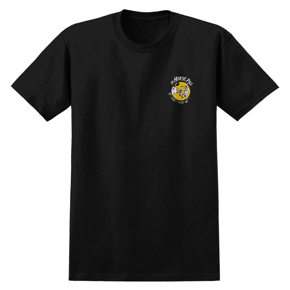 Anti-Hero Horse Pill T-Shirt - Black/Yellow/White image 2