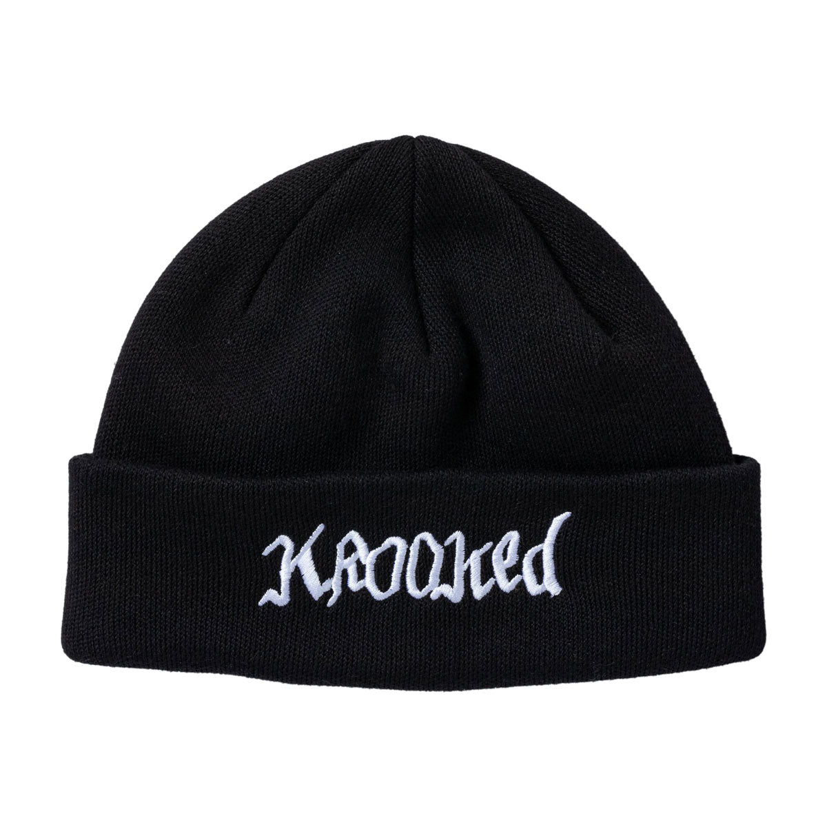 Krooked Double Ok Script Beanie - Black/White image 1