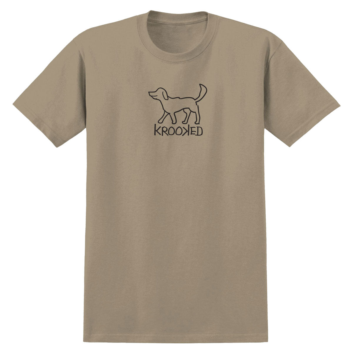 Krooked El Perro T-Shirt - Sand/Black image 1