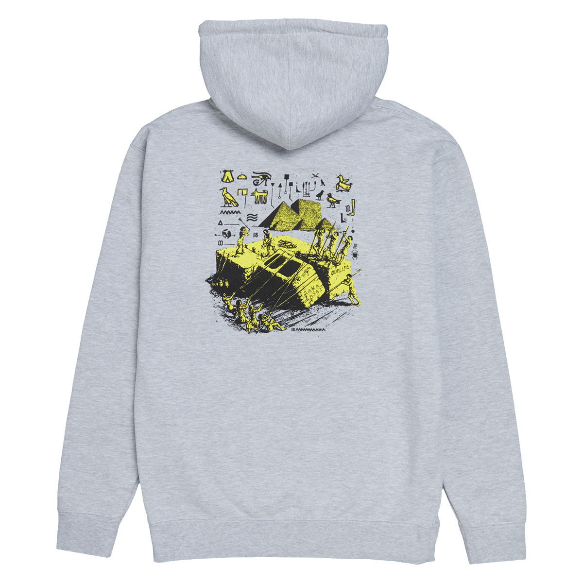 Anti-Hero Anti-Hiero Zip Up Hoodie - Grey Heather/Black/Yellow image 2