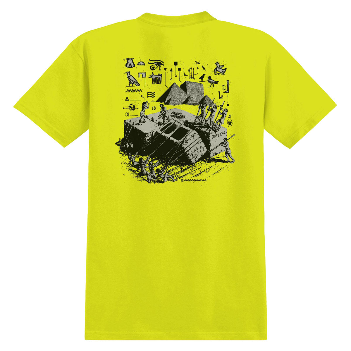 Anti-Hero Anti-Hiero Pocket T-Shirt - Safety Green/Black/Grey image 2