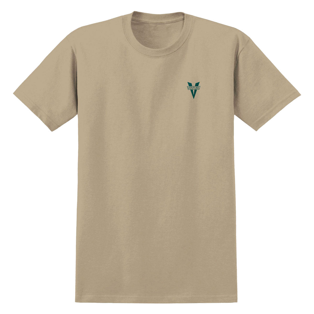 Venture Heritage Emb T-Shirt - Sand/Green Embroidery image 1