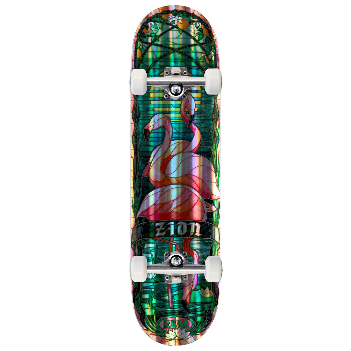 Real Zion Holographic Cathedral Skateboard Complete - 8.38