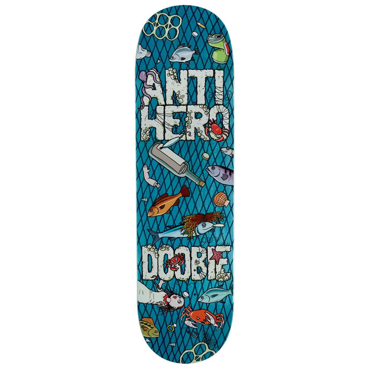 Anti-Hero Doobie Catch Of The Day Skateboard Deck - Sea Blue - 8.75