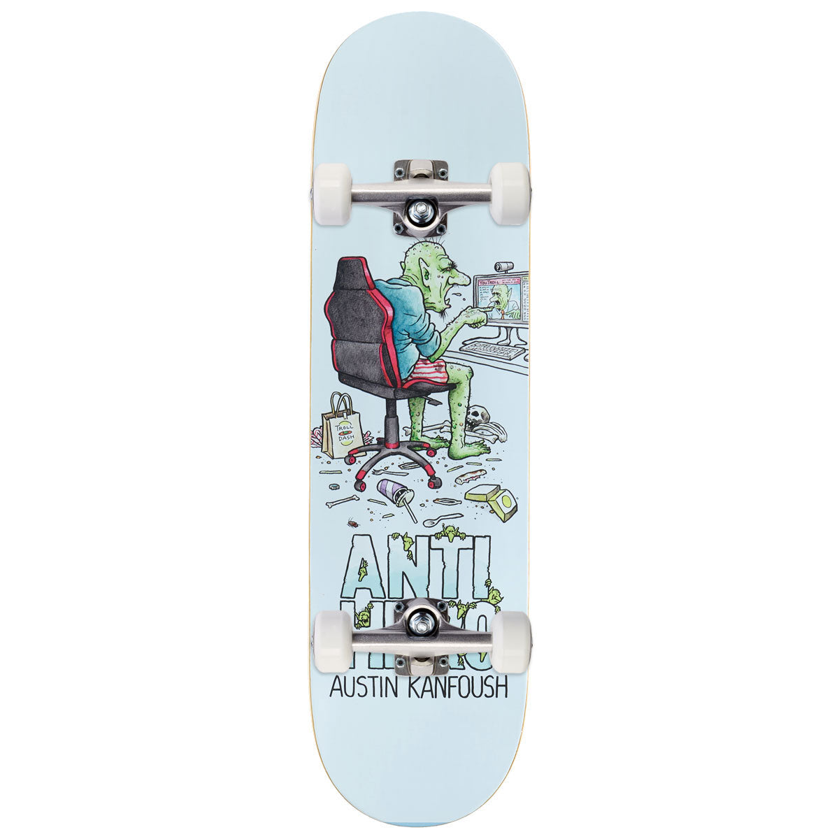 Anti-Hero Kanfoush Trolls Skateboard Complete - 8.62