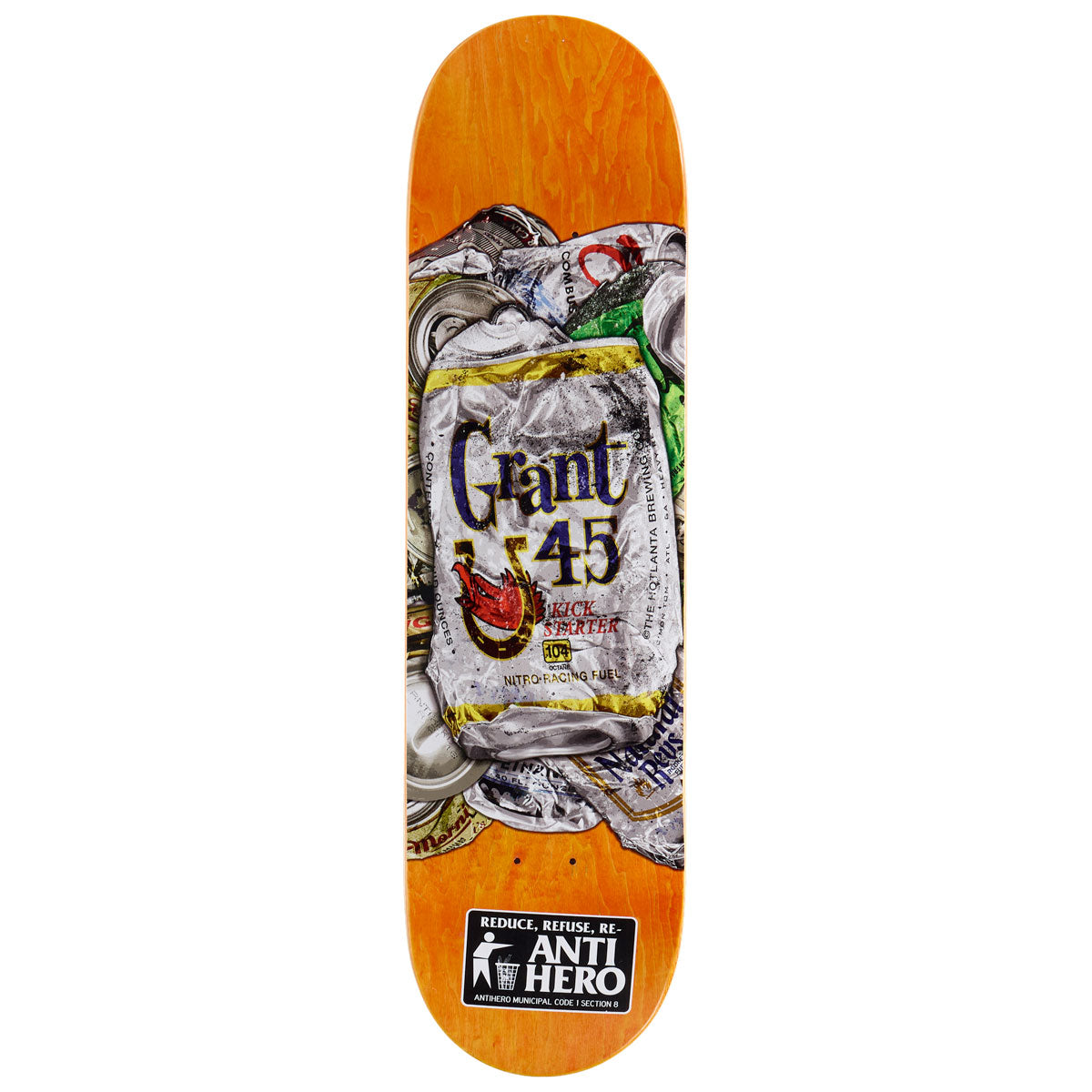 Anti-Hero Grant Refuse Skateboard Deck - 8.40