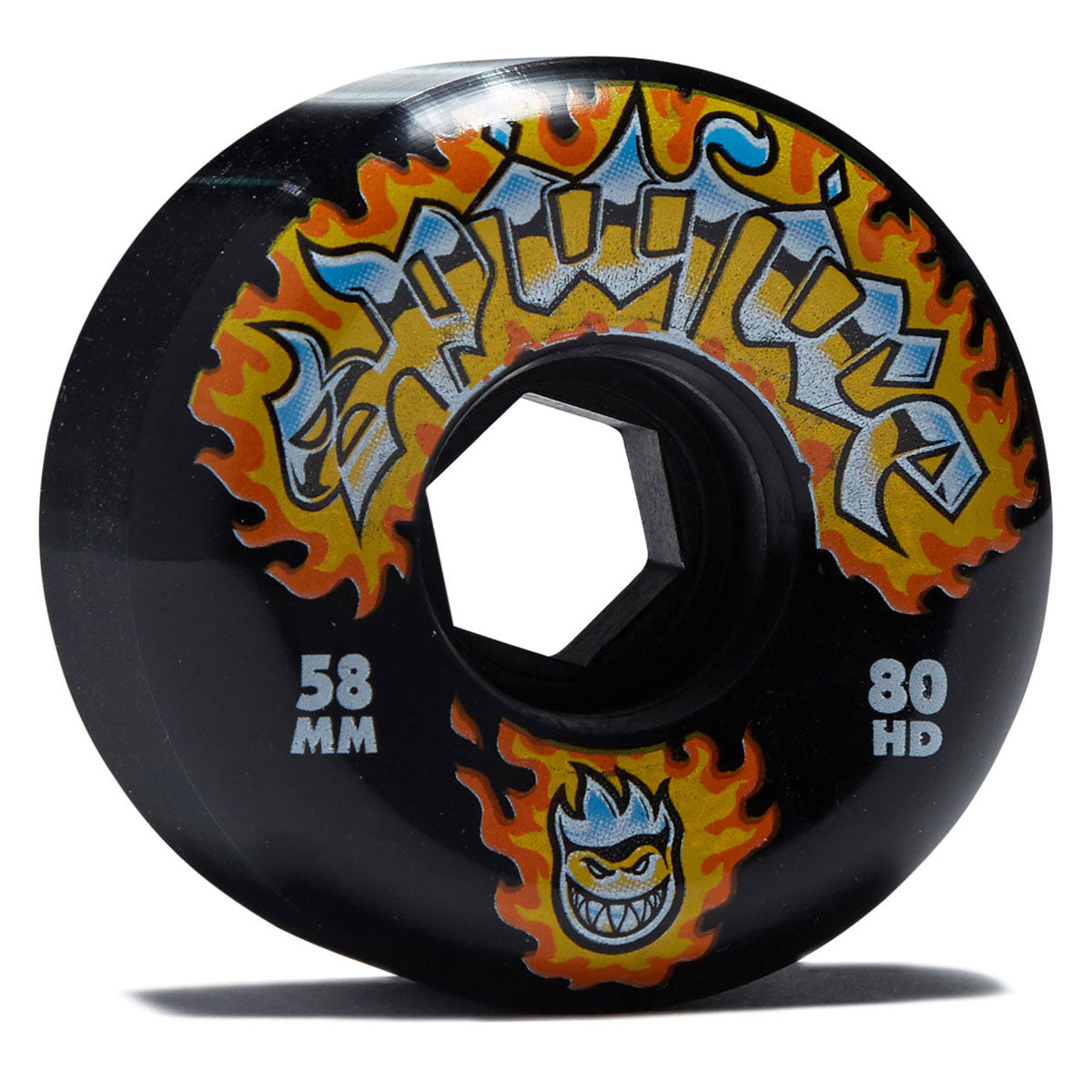 Spitfire 80hd Conical Full Chrome Venom Skateboard Wheels - Black - 58mm image 1