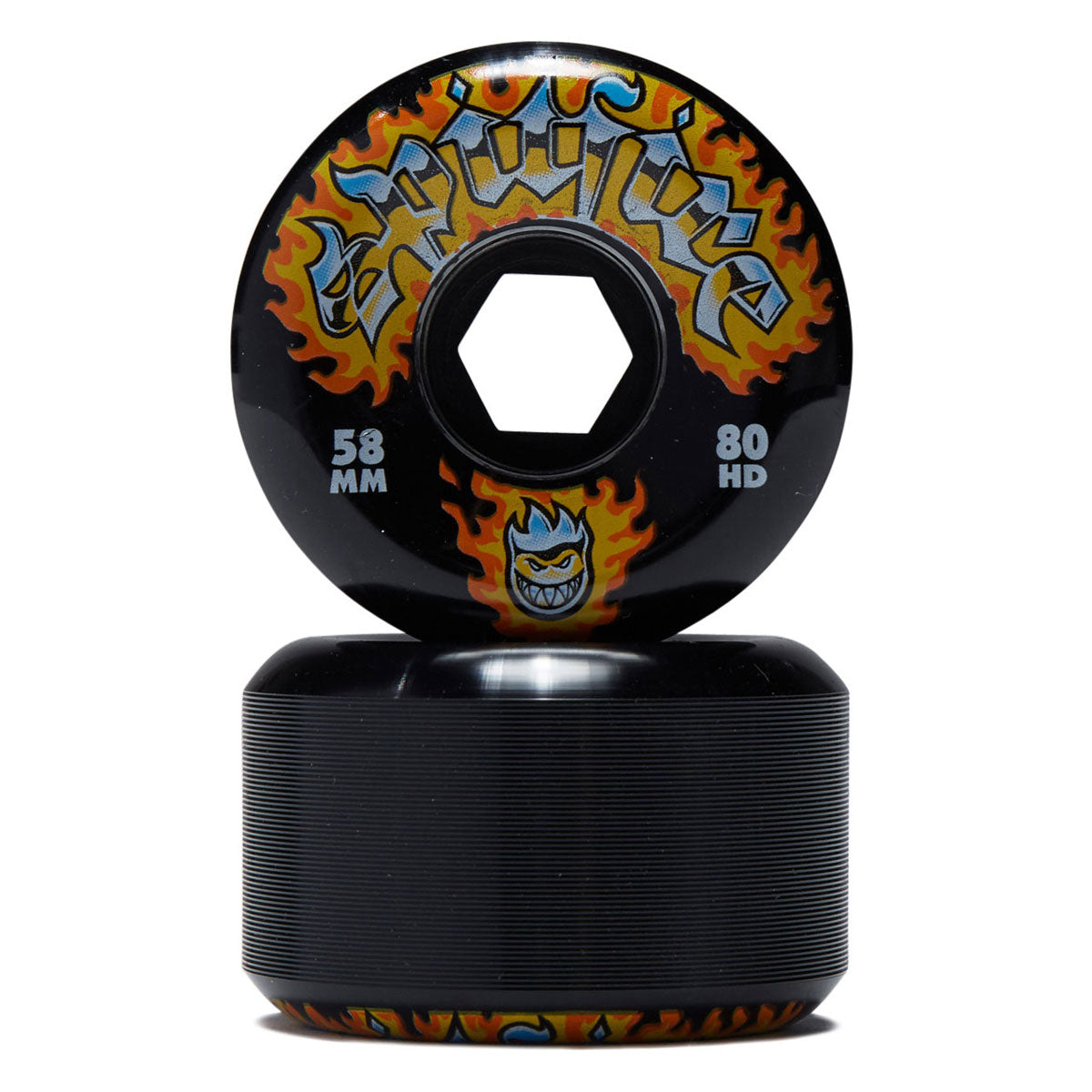 Spitfire 80hd Conical Full Chrome Venom Skateboard Wheels - Black - 58mm image 2