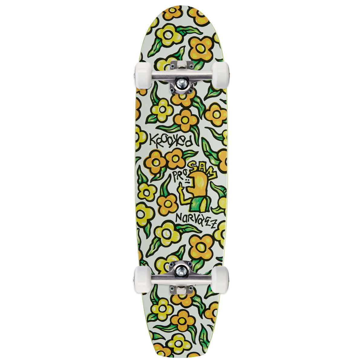 7ORDER CD「Sabãoflower」 Krooked Sam Pro Flowers Zinger Skateboard Complete - 7.75
