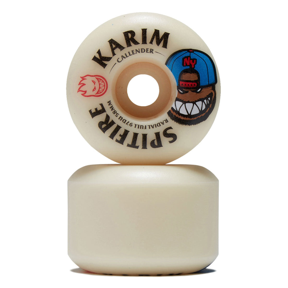 Spitfire F4 97d Karim Callender Burn Squad Radial Full Skateboard Wheels - Natural - 58mm image 2