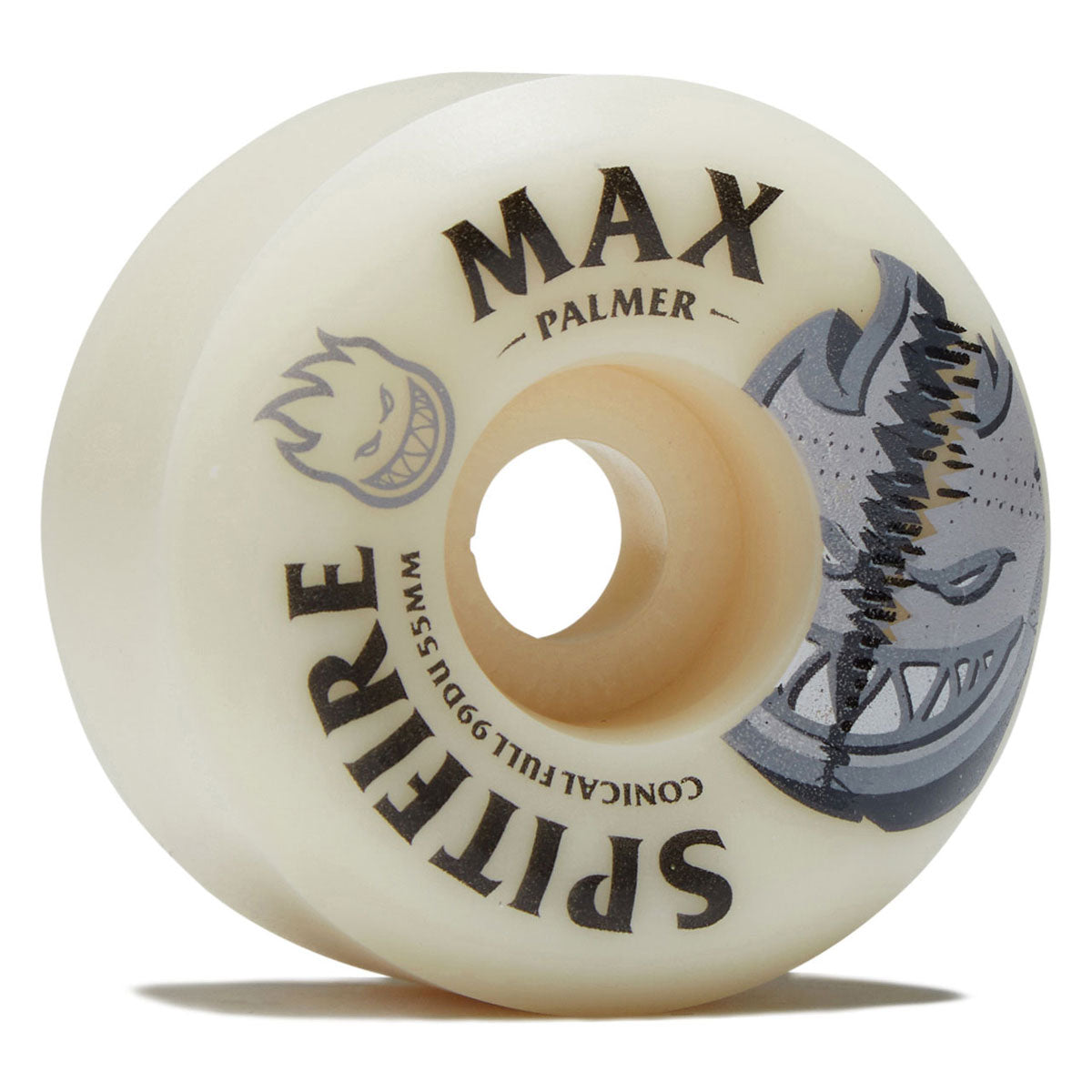 Spitfire F4 99d Max Palmer Burn Squad Conical Full Skateboard Wheels - Natural - 55mm image 1