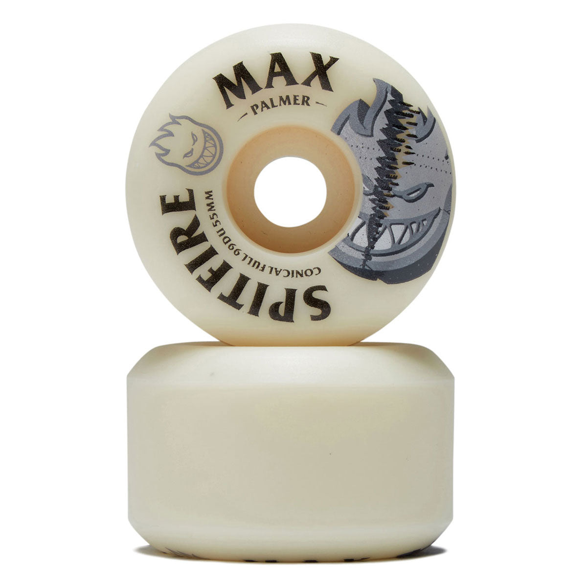 Spitfire F4 99d Max Palmer Burn Squad Conical Full Skateboard Wheels - Natural - 55mm image 2