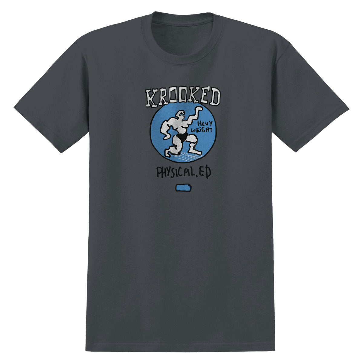 Krooked Physical Ed T-Shirt - Charcoal image 1