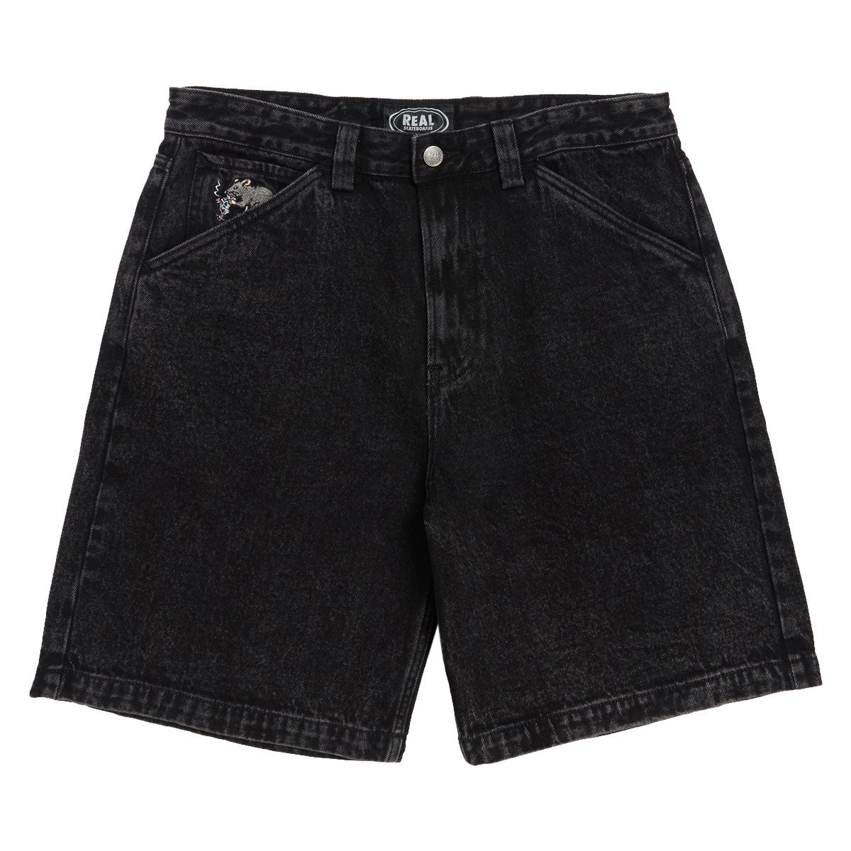 Real Street Cleaner Denim Shorts - Black Stone/Acid Wash – Daddies