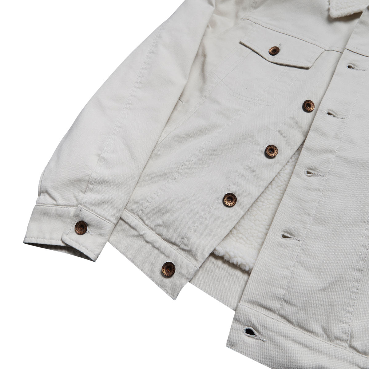 Brixton Builders Cable Lined Trucker Jacket - Natural image 3