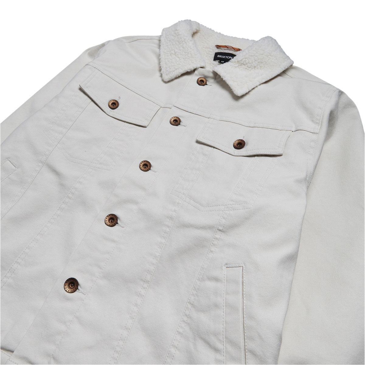 Brixton Builders Cable Lined Trucker Jacket - Natural image 4
