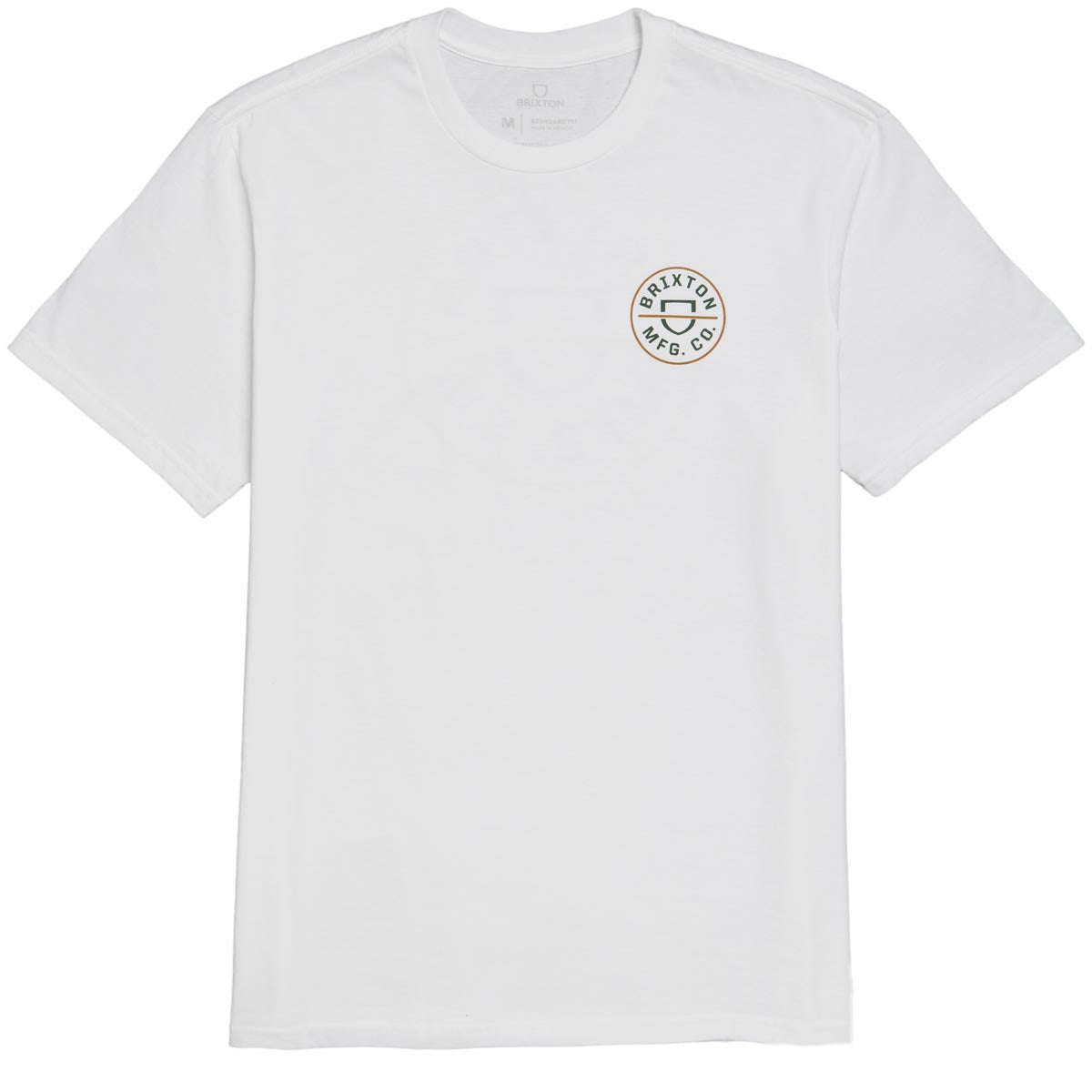 Brixton Crest II T-Shirt - White/Pine Needle/Golden Brown image 1
