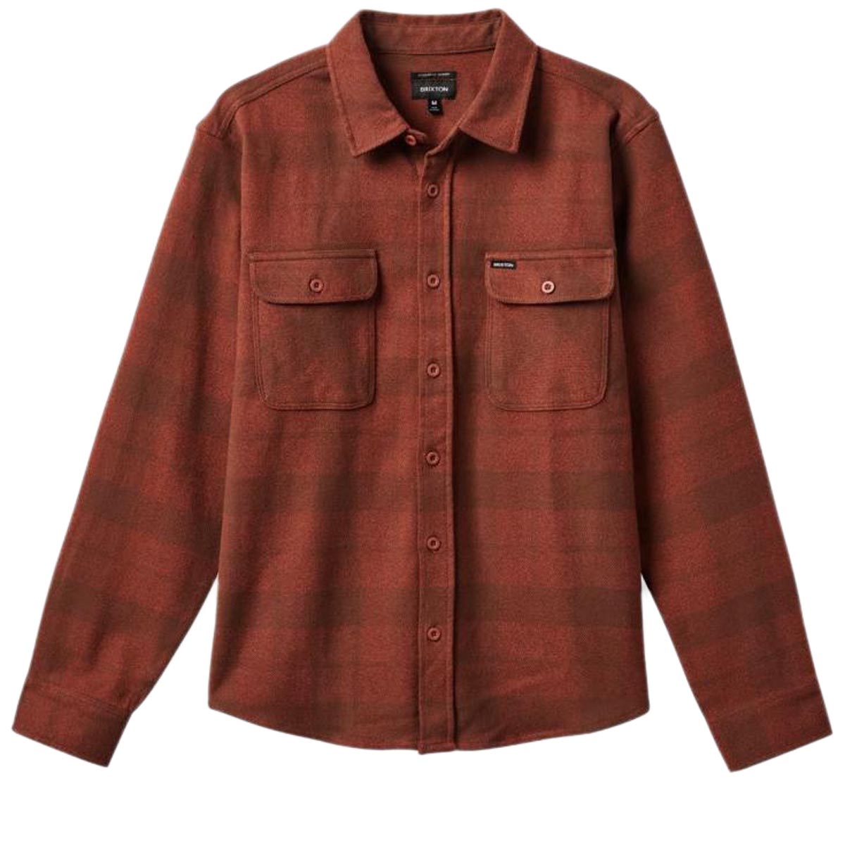 Brixton Bowery Stretch Water Resistant Flannel Shirt - Sepia/Terracotta image 3