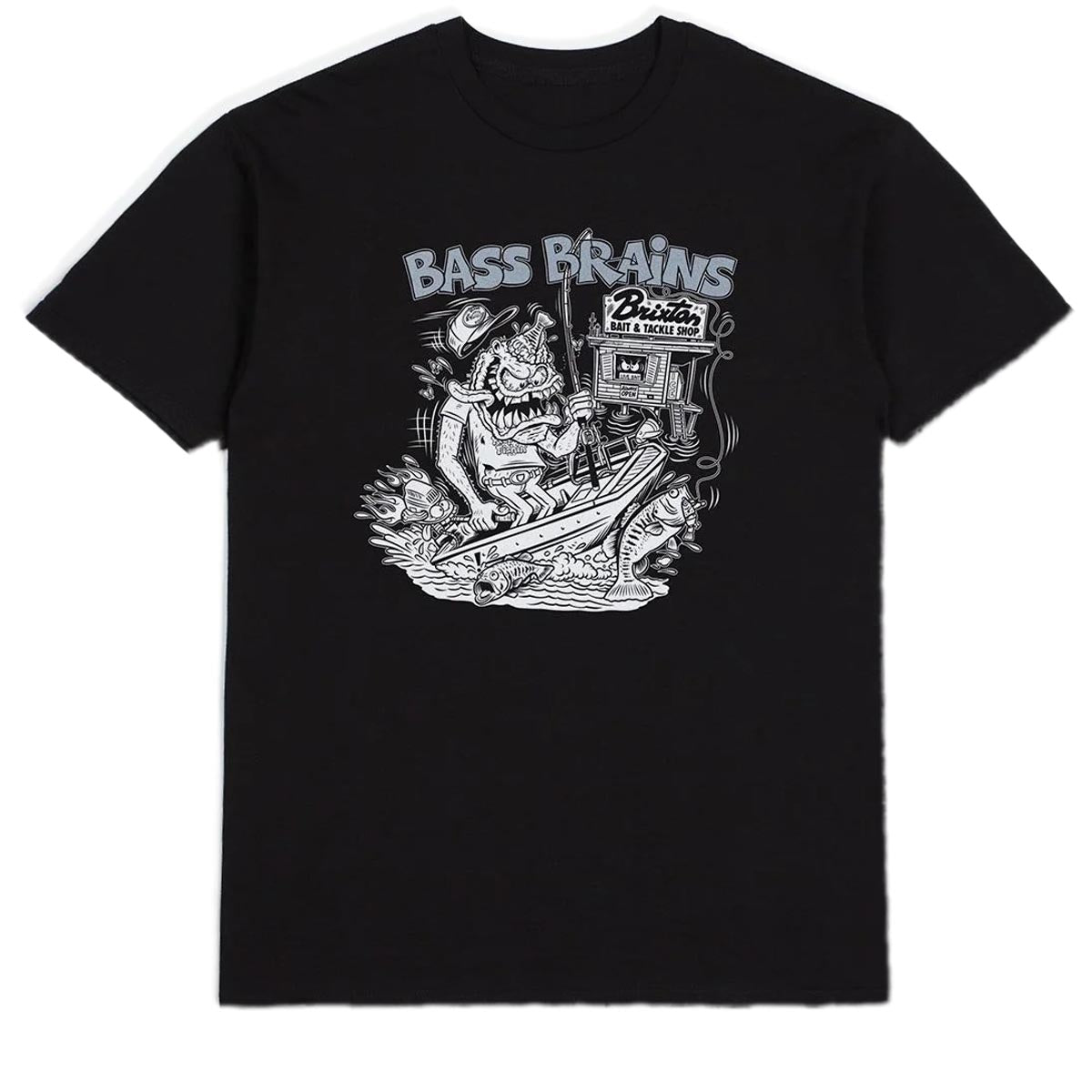 Brixton Bass Brains Monster T-Shirt - Black image 1