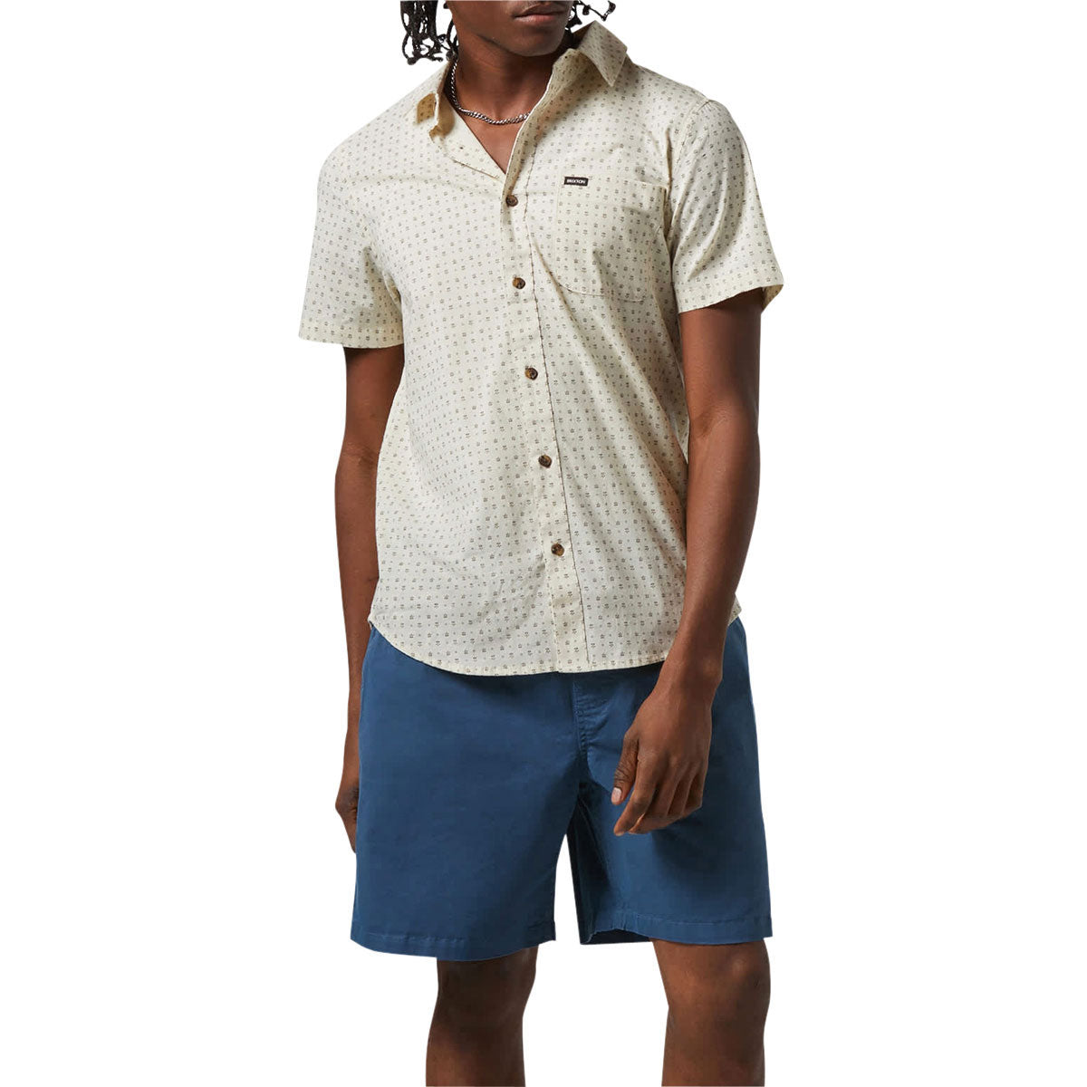 Brixton Charter Print Shirt - Off White/Micro Floral image 2