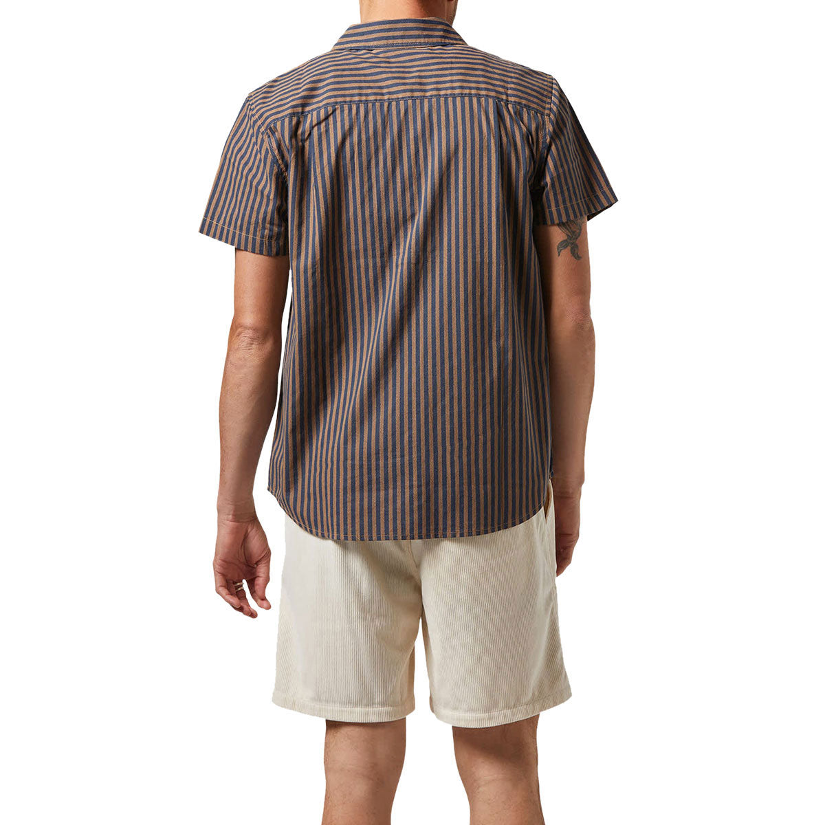 Brixton Charter Print Shirt - Washed Blue/Sunnaked Stripe image 3