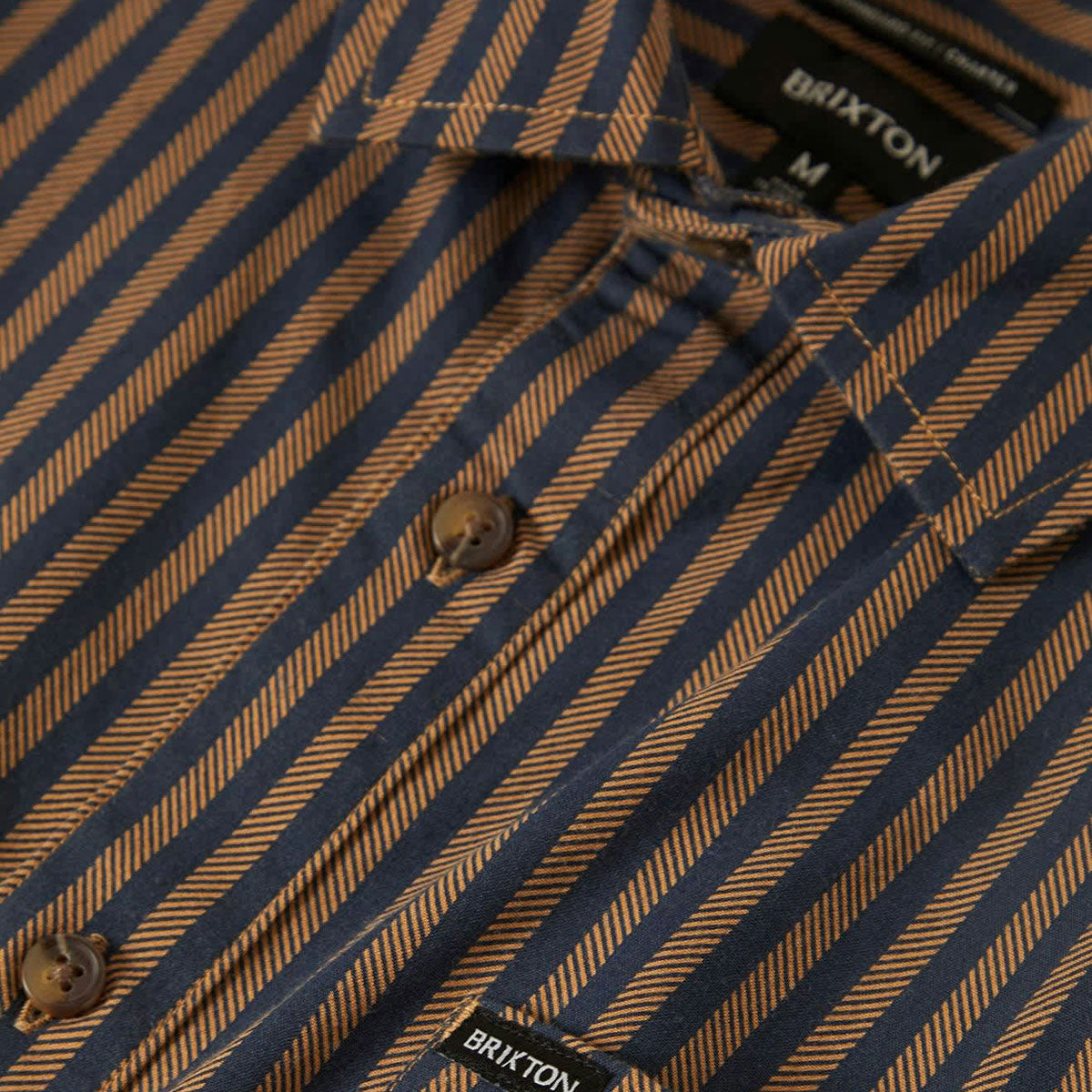 Brixton Charter Print Shirt - Washed Blue/Sunnaked Stripe image 4