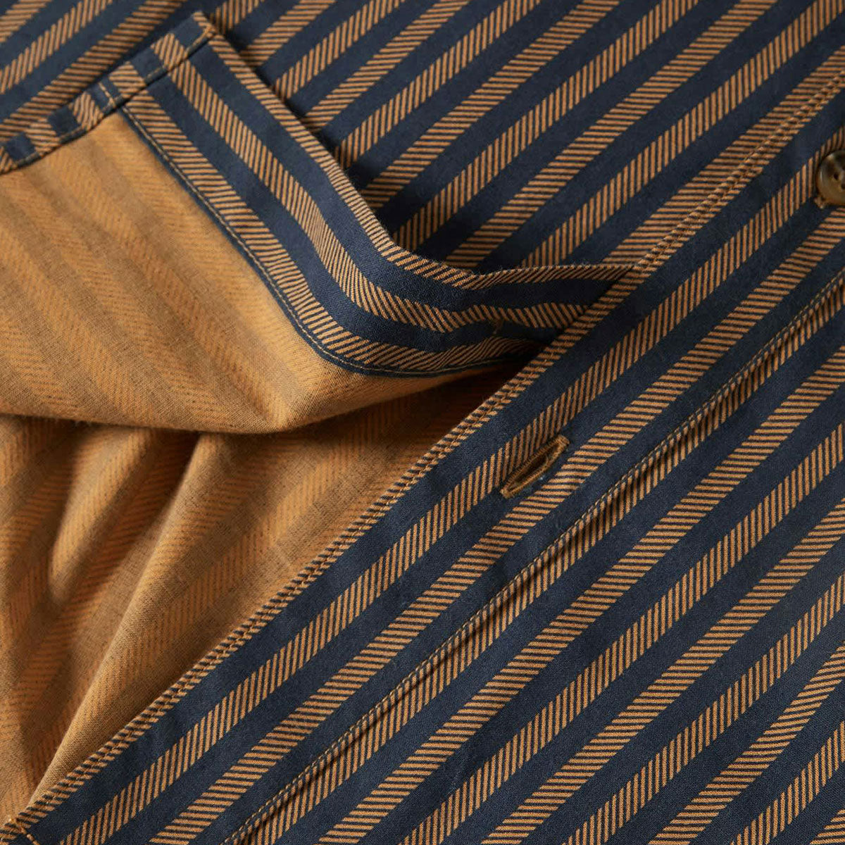 Brixton Charter Print Shirt - Washed Blue/Sunnaked Stripe image 5