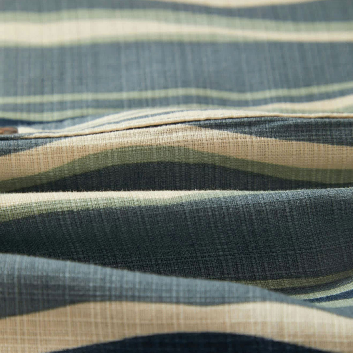 Brixton Cru Slub Shirt - Basalt Blue/Painterly Stripe image 5