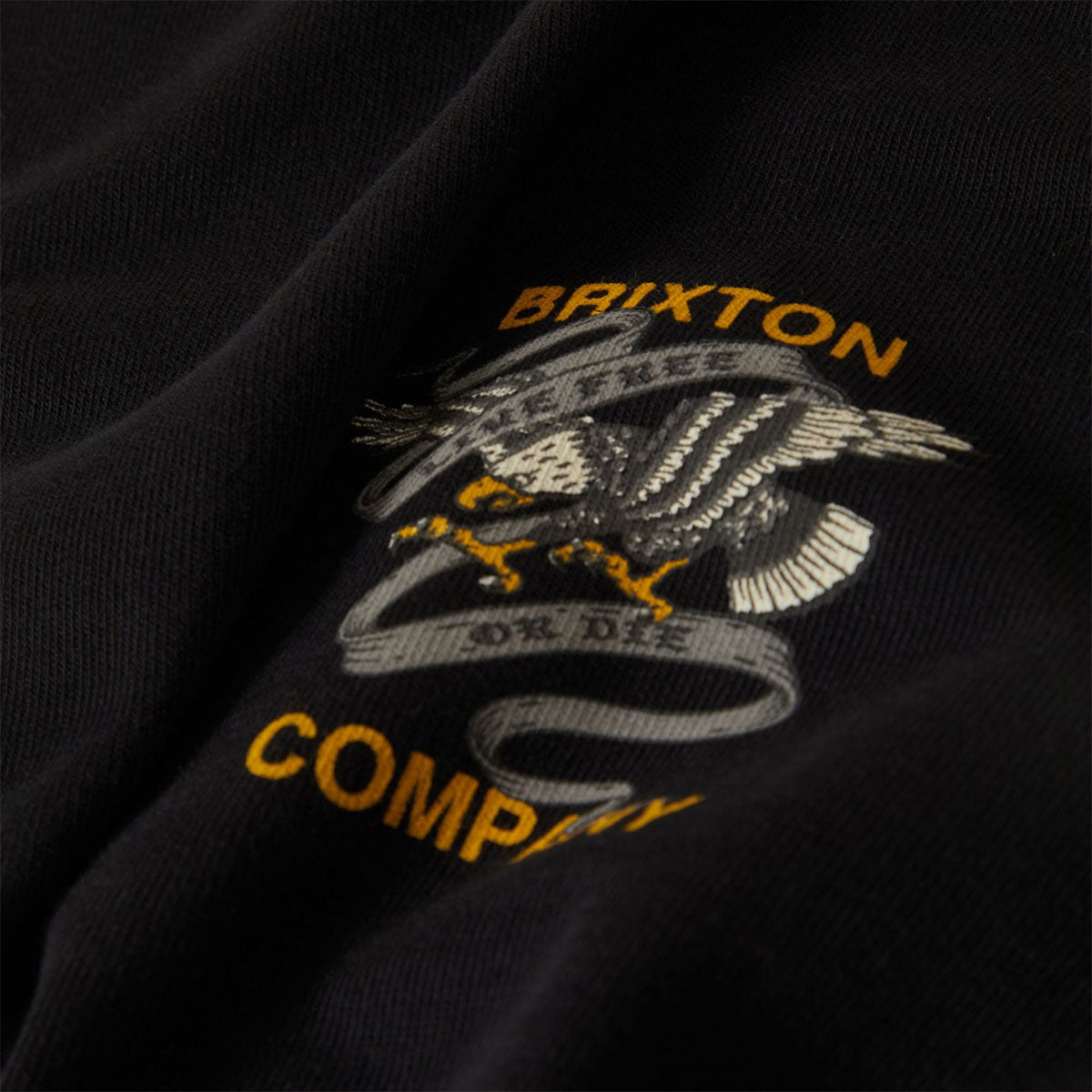 Brixton Live Free Heavyweight Relaxed T-Shirt - Black Classic Wash image 3