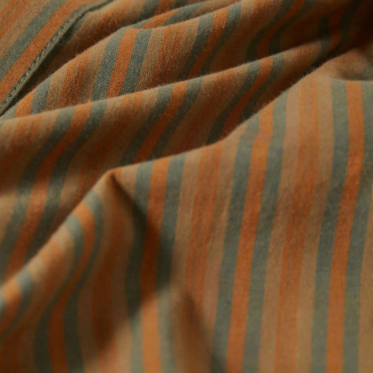 Brixton Charter Stripe Shirt - Rustic Caramel/Night Sage image 5