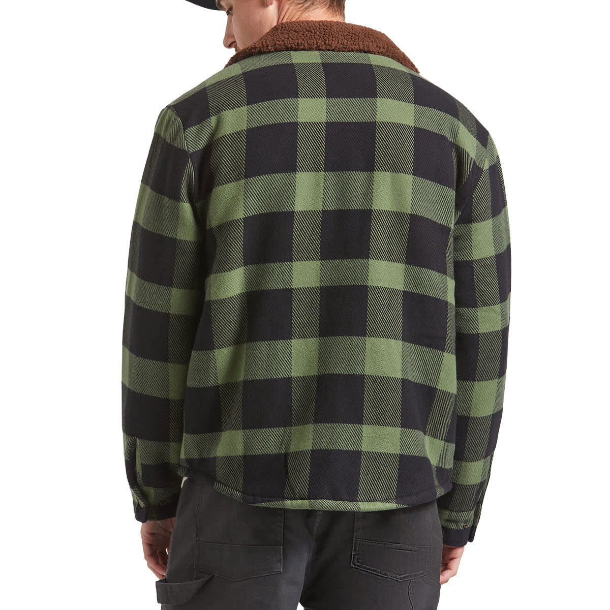Brixton Durham Lined Jacket - Black/Wild Green Flannel – Daddies 