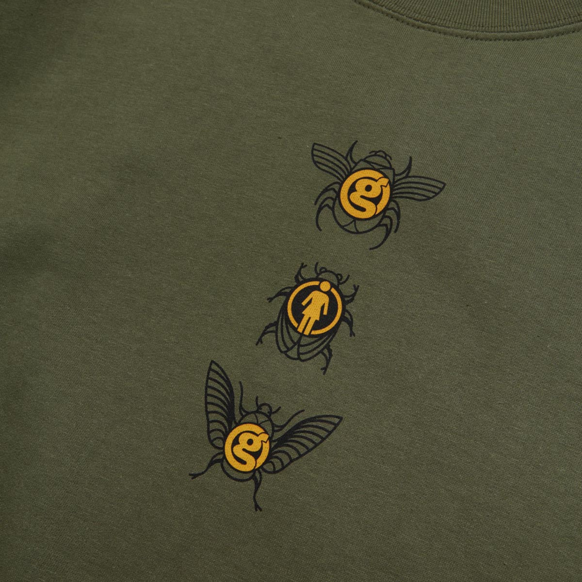 Girl Tri Beetle Crewneck Sweatshirt - Olive image 2