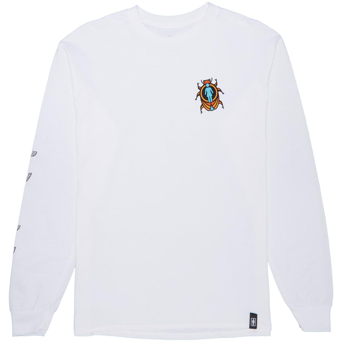 Girl Beetle Attack Long Sleeve T-Shirt - White image 1