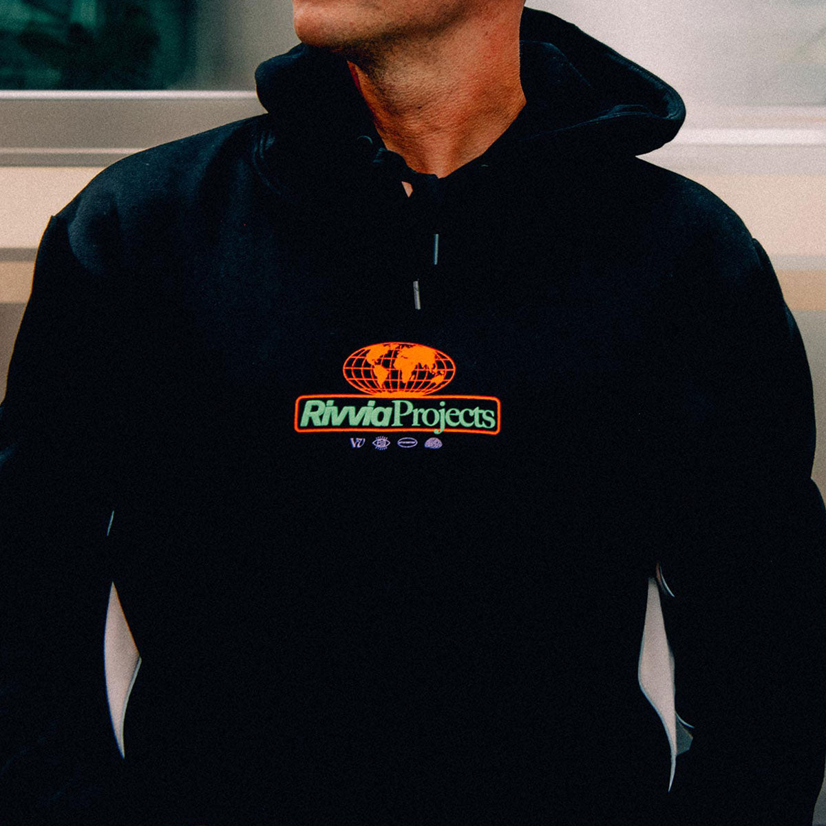 Rivvia Global Projects Hoodie - Black/Grey image 4