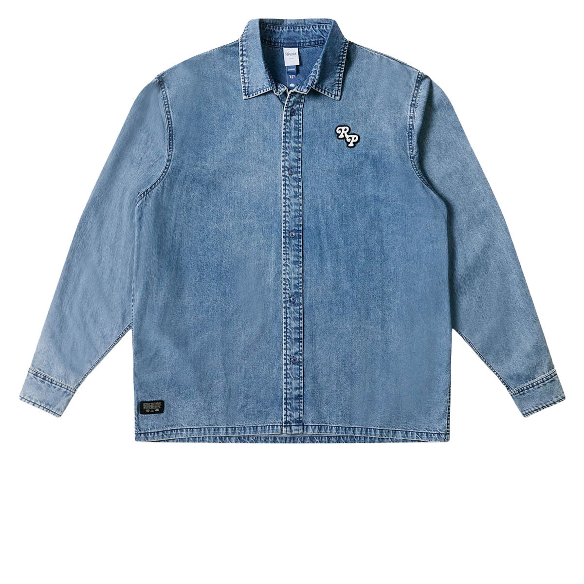 Rivvia VV Denim Long Sleeve Shirt - Blue Wash image 1