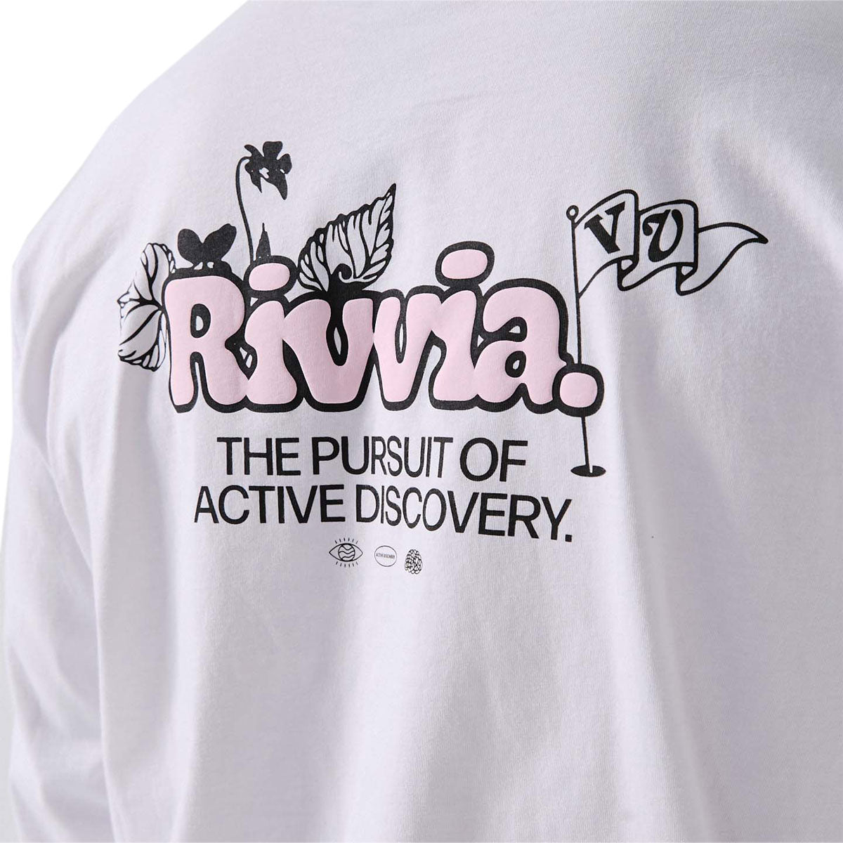 Rivvia Floral Pursuit Long Sleeve T-Shirt - White image 4