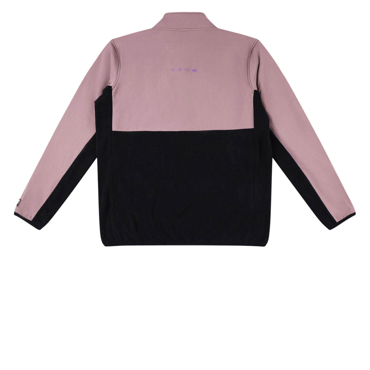 Rivvia Pop Repeat 1/2 Zip Polar Fleece Sweatshirt - Black/Pale Plum image 2