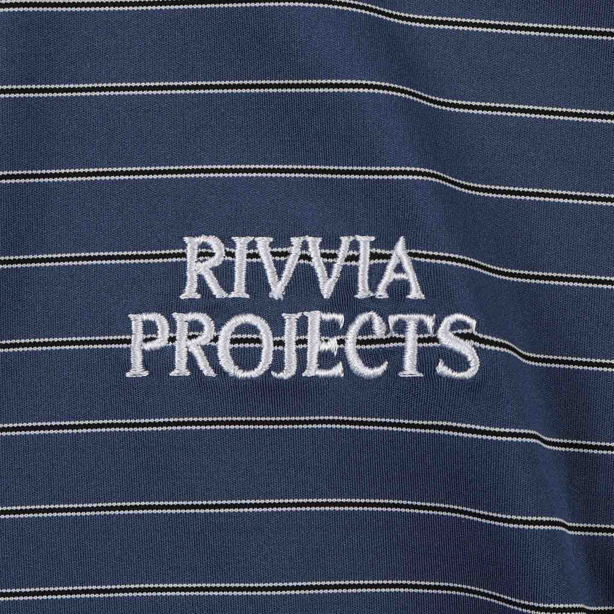Rivvia Projects Stripe Polo Shirt - Dark Blue/Red image 3