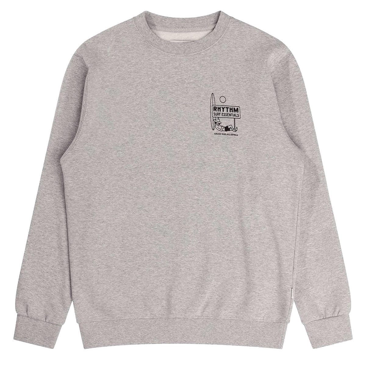 Rhythm Siesta Fleece Crew Sweatshirt - Grey Heather image 3
