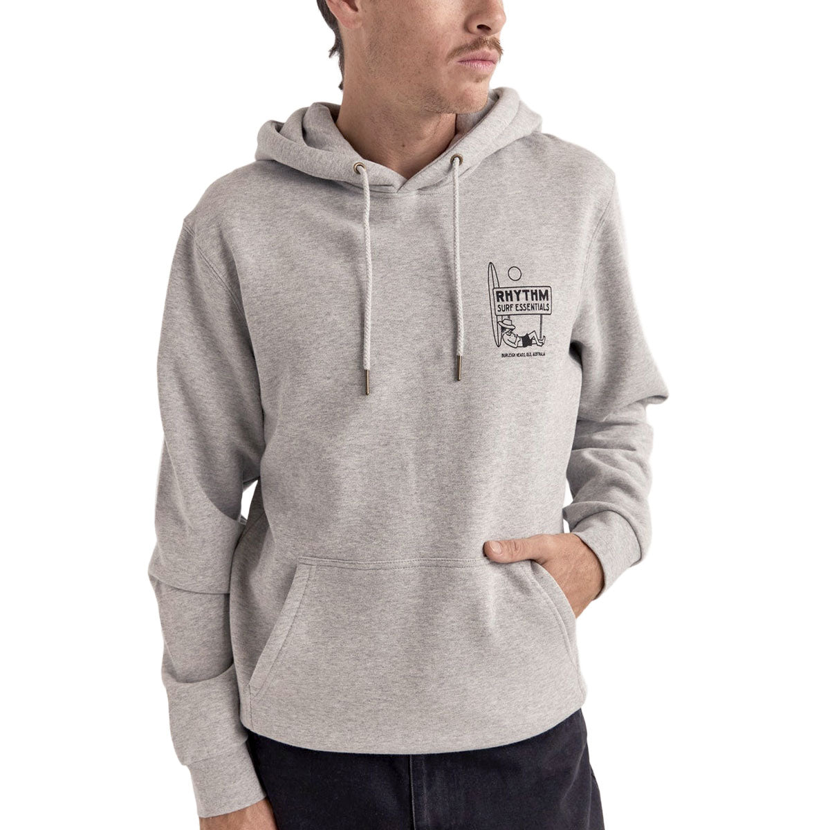 Rhythm Siesta Fleece Hoodie - Grey Heather image 3