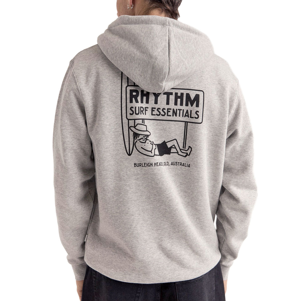 Rhythm Siesta Fleece Hoodie - Grey Heather image 4
