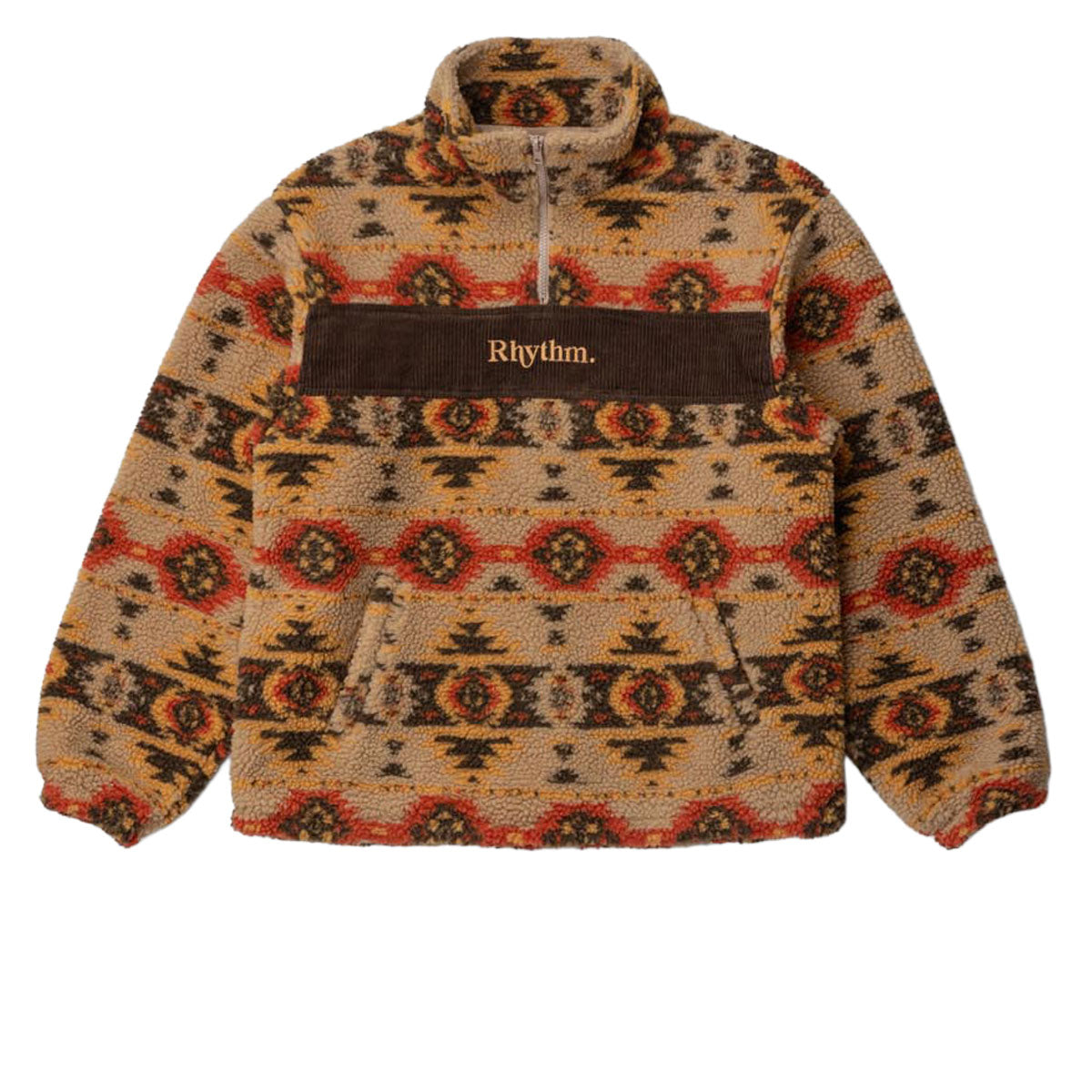 Rhythm High Noon Quarter Zip Sweatshirt - Tan image 4