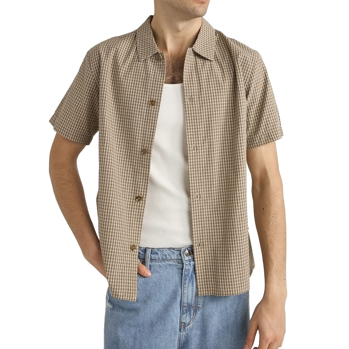 Rhythm Check Shirt - Sand 2025 image 1