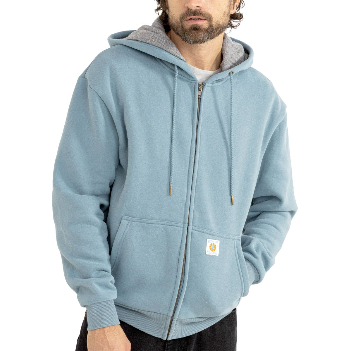 Rhythm Thermal Fleece Zip Up Hoodie - Slate image 1