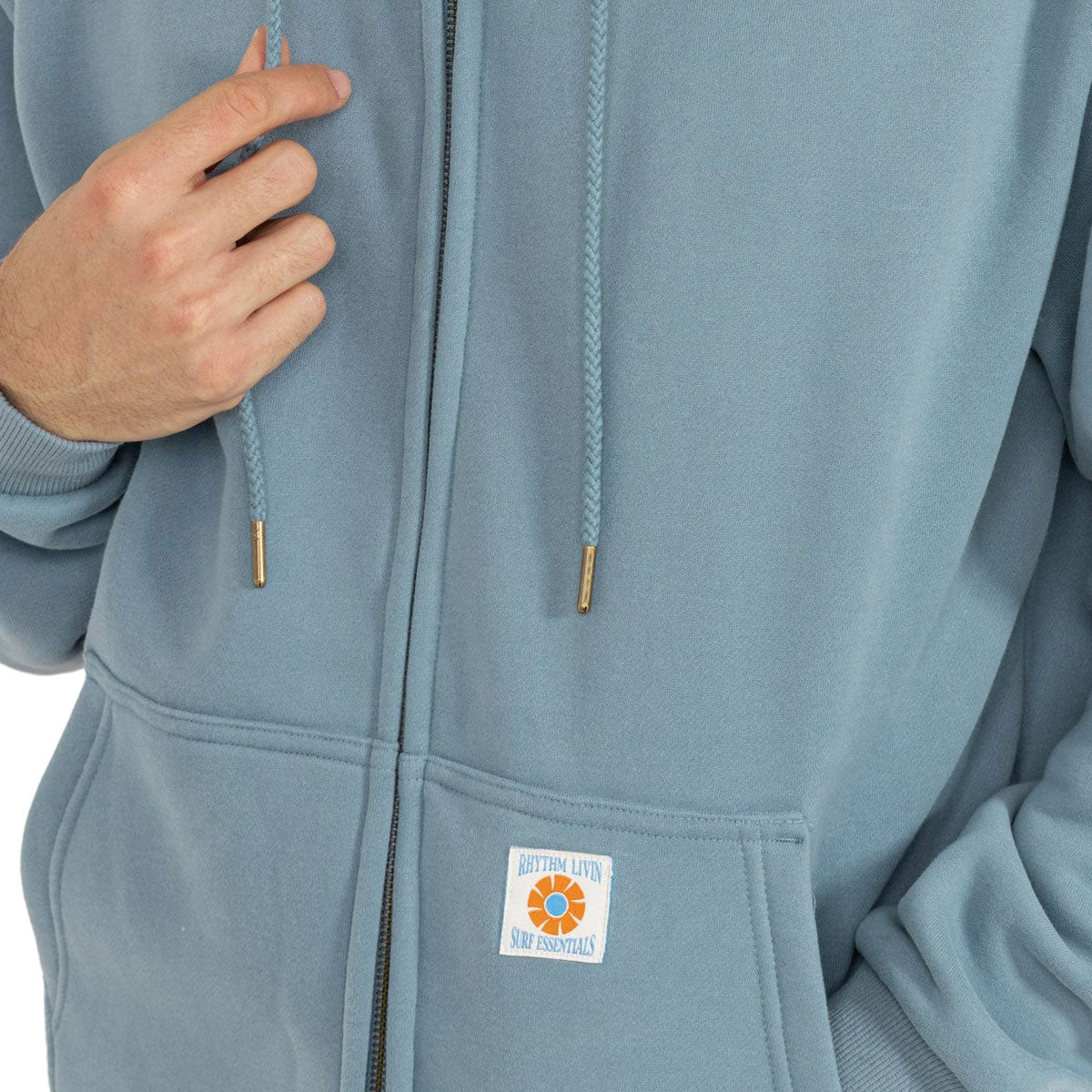 Rhythm Thermal Fleece Zip Up Hoodie - Slate image 3