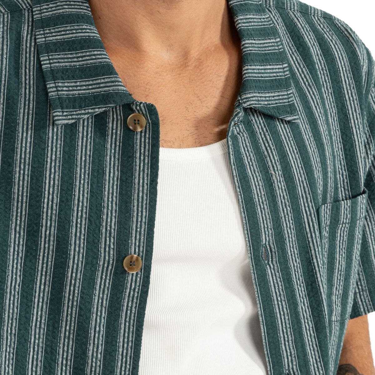 Rhythm Eli Stripe Shirt - Teal image 3