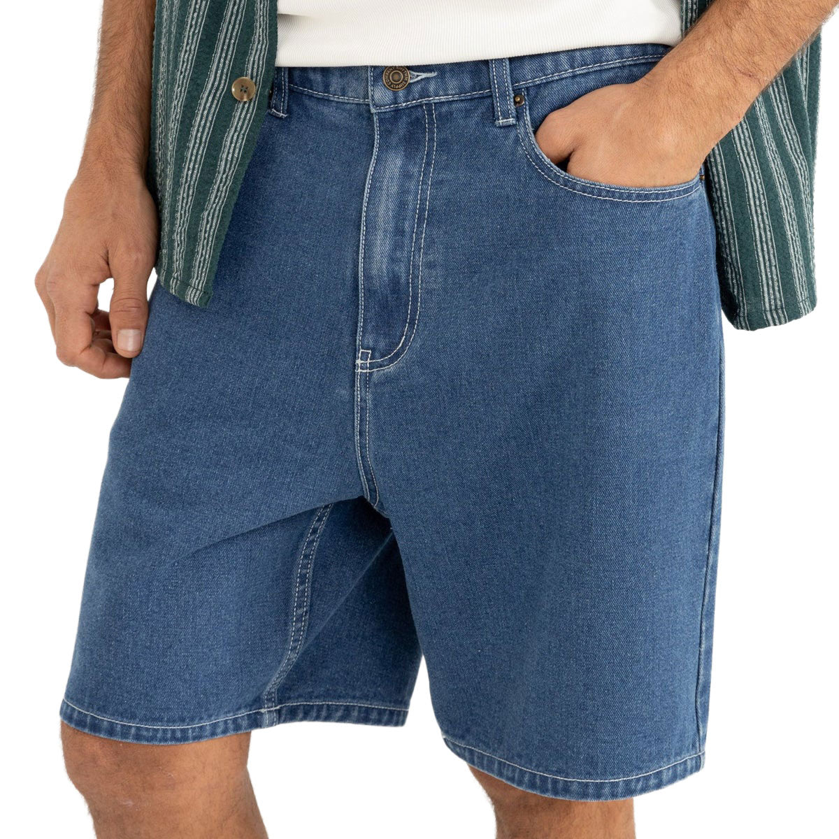 Rhythm Toby Denim Shorts - Dark Blue Wash image 2