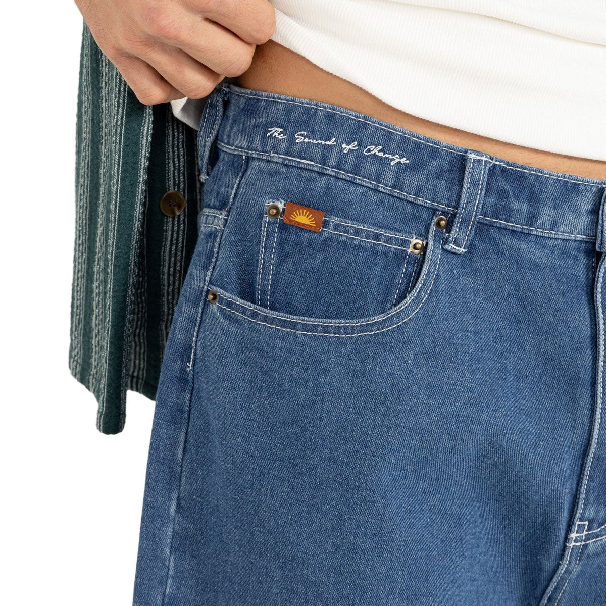 Rhythm Toby Denim Shorts - Dark Blue Wash image 4